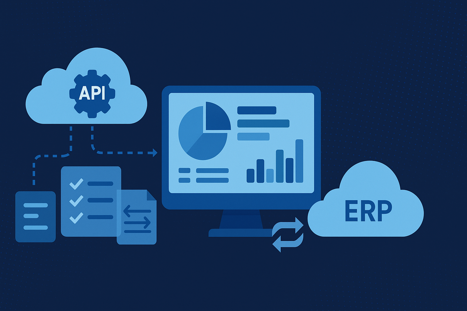 ¿Cómo conectan las empresas Wherex con sus sistemas financieros y tableros ejecutivos?